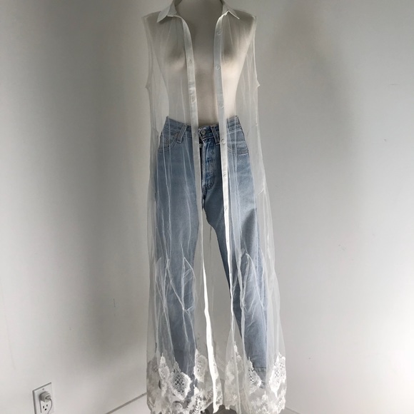 Rehab Other - Mesh kimono/ duster